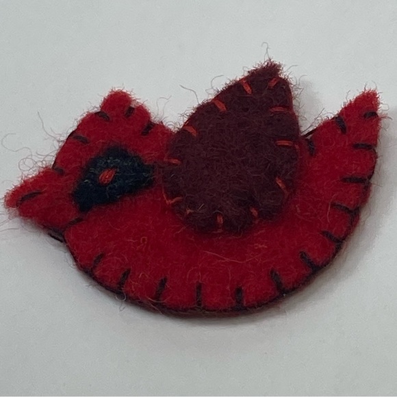 Red Cardinal Birds 100% Wool Felt 10 (2) Packs Embellishments Needle Felting - Picture 14 of 15
